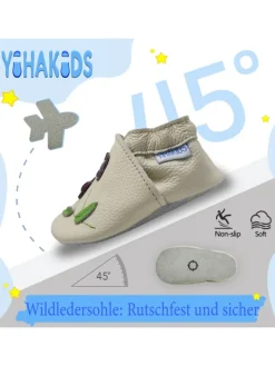 Yihakids Baby Krabbelschuhe aus Leder, weiche Lauflernschuhe mit rutschfester Sohle><noscript><img width=