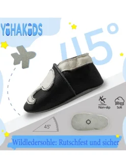 Yihakids Baby Krabbelschuhe aus Leder, weiche Lauflernschuhe mit rutschfester Sohle Discount