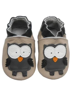 Bemesu Baby Krabbelschuhe aus Leder, weiche Lauflernschuhe mit rutschfester Sohle