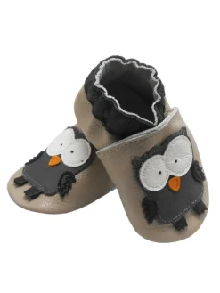 Bemesu Baby Krabbelschuhe aus Leder, weiche Lauflernschuhe mit rutschfester Sohle