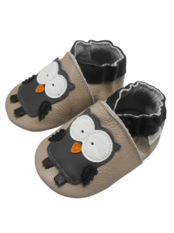 Bemesu Baby Krabbelschuhe aus Leder, weiche Lauflernschuhe mit rutschfester Sohle