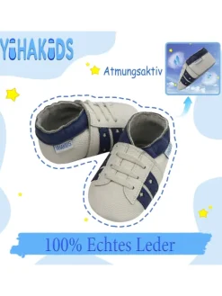 Yihakids Baby Krabbelschuhe aus Leder, weiche Lauflernschuhe mit rutschfester Sohle Online