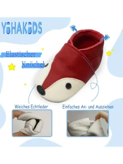 Yihakids Baby Krabbelschuhe aus Leder, weiche Lauflernschuhe mit rutschfester Sohle><noscript><img width=