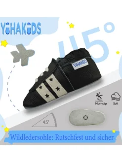 Yihakids Baby Krabbelschuhe aus Leder, weiche Lauflernschuhe mit rutschfester Sohle><noscript><img width=