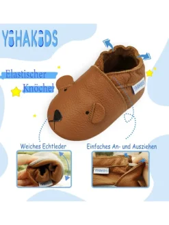 Yihakids Baby Krabbelschuhe aus Leder, weiche Lauflernschuhe mit rutschfester Sohle><noscript><img width=