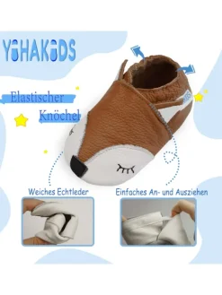 Yihakids Baby Krabbelschuhe aus Leder, weiche Lauflernschuhe mit rutschfester Sohle><noscript><img width=