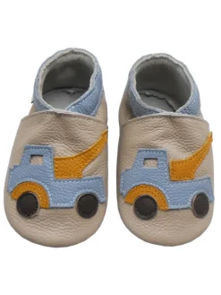 Bemesu Baby Krabbelschuhe aus Leder, weiche Lauflernschuhe mit rutschfester Sohle