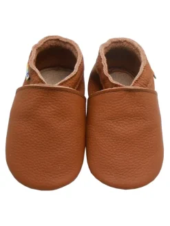 Yalion Baby Leder Krabbelschuhe, mit rutschfester harter Sohle – Braun Outlet