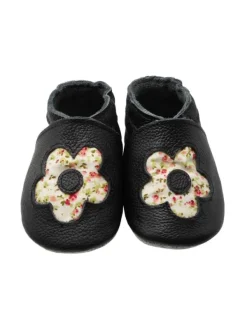 Yihakids Baby Leder Krabbelschuhe,Schwarz,mit rutschfester und weicher Sohle-Blumenmuster Sale