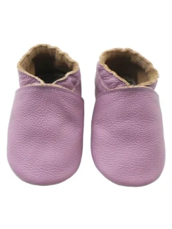 Basrakids Baby-Leder-Laufschuhe, komfortabel mit rutschfester Sohle - Helllila> Krabbelschuhe