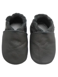 Bemesu Baby-Leder-Laufschuhe, komfortabel mit rutschfester Sohle - Grau Discount