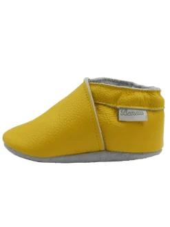 Bemesu Baby-Leder-Laufschuhe, komfortabel mit rutschfester Sohle - Gelb Outlet