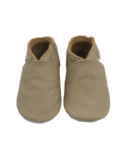 Bemesu Baby-Leder-Laufschuhe, komfortabel mit rutschfester Sohle - Khaki> Krabbelschuhe