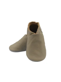 Bemesu Baby-Leder-Laufschuhe, komfortabel mit rutschfester Sohle - Khaki> Krabbelschuhe