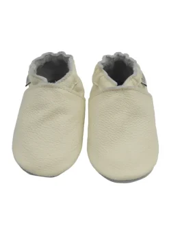Bemesu Baby-Leder-Laufschuhe, komfortabel mit rutschfester Sohle - Weiß> Krabbelschuhe