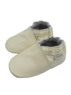Bemesu Baby-Leder-Laufschuhe, komfortabel mit rutschfester Sohle - Weiß><noscript><img width=