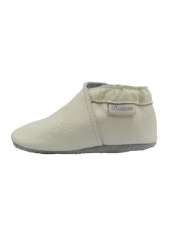 Bemesu Baby-Leder-Laufschuhe, komfortabel mit rutschfester Sohle - Weiß><noscript><img width=