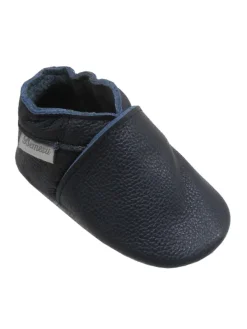 Bemesu Baby-Leder-Laufschuhe, komfortabel mit rutschfester Sohle - Dunkelblau Clearance