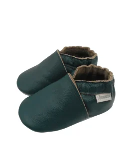 Bemesu Baby-Leder-Laufschuhe, komfortabel mit rutschfester Sohle - Dunkelgrün><noscript><img width=