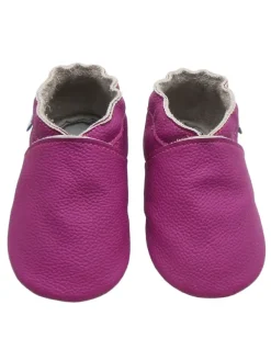 Basrakids Baby-Leder-Laufschuhe, komfortabel mit rutschfester Sohle - Lila> Krabbelschuhe