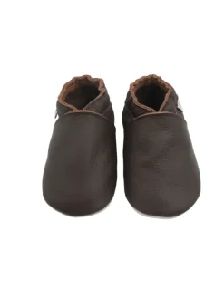 Bemesu Baby-Leder-Laufschuhe, komfortabel mit rutschfester Sohle - Hellbraun> Krabbelschuhe