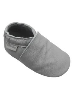 Bemesu Baby-Leder-Laufschuhe, komfortabel mit rutschfester Sohle - Grau New