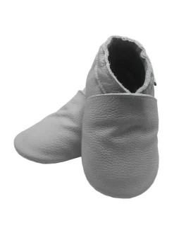 Bemesu Baby-Leder-Laufschuhe, komfortabel mit rutschfester Sohle - Grau New