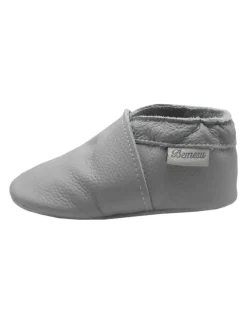 Bemesu Baby-Leder-Laufschuhe, komfortabel mit rutschfester Sohle - Grau New