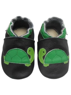 Bemesu Baby-Leder-Laufschuhe, komfortabel mit rutschfester Sohle-Schildkrötenmuster> Krabbelschuhe