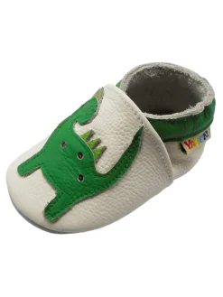 Yalion Baby-Lederlaufschuhe mit rutschfester Sohle – grünes Dinosauriermuster Online
