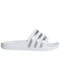 adidas Badeschuhe "Aqua" in Weiß/ Silber