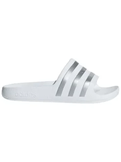 adidas Badeschuhe "Aqua" in Weiß/ Silber