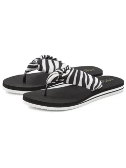 LASCANA Badezehentrenner in schwarz/weiß>Kinder Sandalen·Zehensandalen