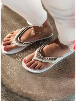 LASCANA Badezehentrenner in weiß>Kinder Sandalen·Zehensandalen