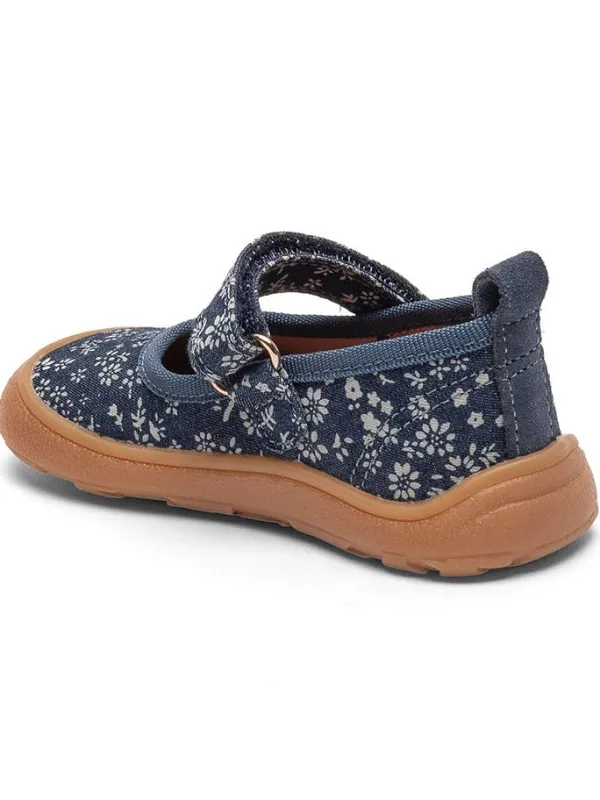 bisgaard Ballerinas in Dunkelblau/ Weiß>Kinder Ballerinas