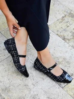 Bellucci Ballerinas in Schwarz/ Silber Best