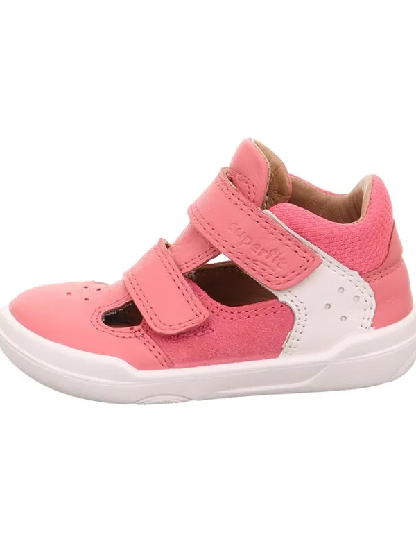 superfit Barfuß Leder-Halbsandalen "Superfree" in Pink/ Weiß>Kinder Sandalen·Halbsandalen|Sandalen