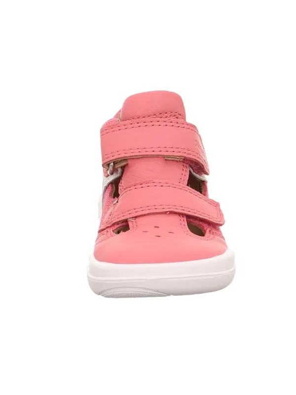 superfit Barfuß Leder-Halbsandalen "Superfree" in Pink/ Weiß>Kinder Sandalen·Halbsandalen|Sandalen