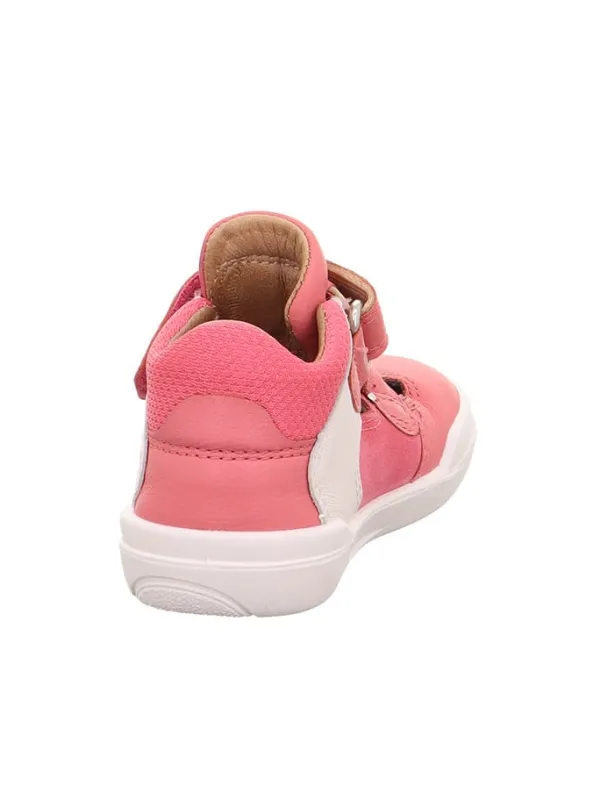 superfit Barfuß Leder-Halbsandalen "Superfree" in Pink/ Weiß>Kinder Sandalen·Halbsandalen|Sandalen