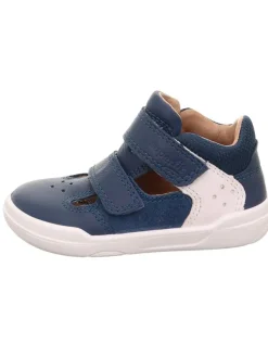 superfit Barfuß Leder-Halbsandalen "Superfree" in Dunkelblau/ Weiß> Sandalen