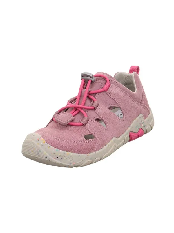 superfit Barfuß Leder-Halbsandalen "Trace" in Rosa>Kinder Sandalen·Halbsandalen