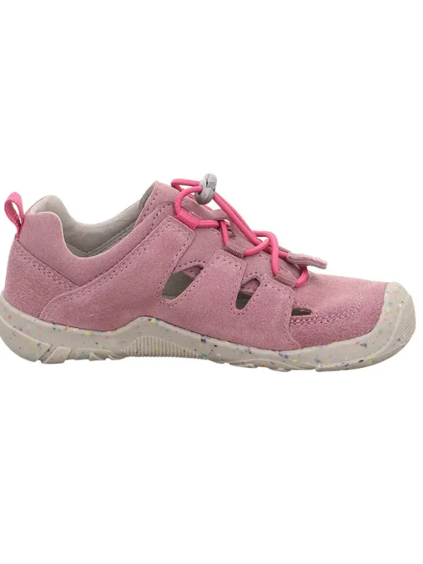 superfit Barfuß Leder-Halbsandalen "Trace" in Rosa>Kinder Sandalen·Halbsandalen
