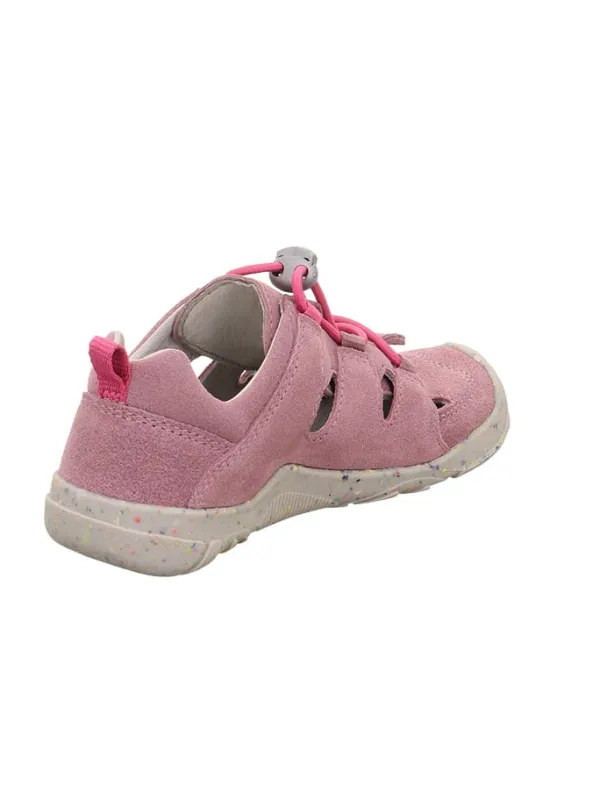 superfit Barfuß Leder-Halbsandalen "Trace" in Rosa>Kinder Sandalen·Halbsandalen