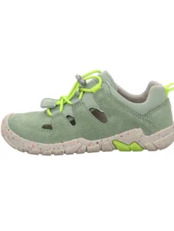 superfit Barfuß Leder-Halbsandalen "Trace" in Grün>Kinder Sandalen·Halbsandalen