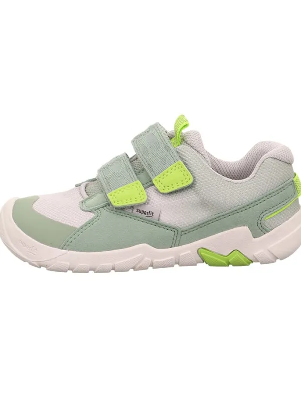 superfit Barfuß Leder-Sneakers "Trace" in Grün/ Weiß New
