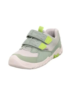 superfit Barfuß Leder-Sneakers "Trace" in Grün/ Weiß New