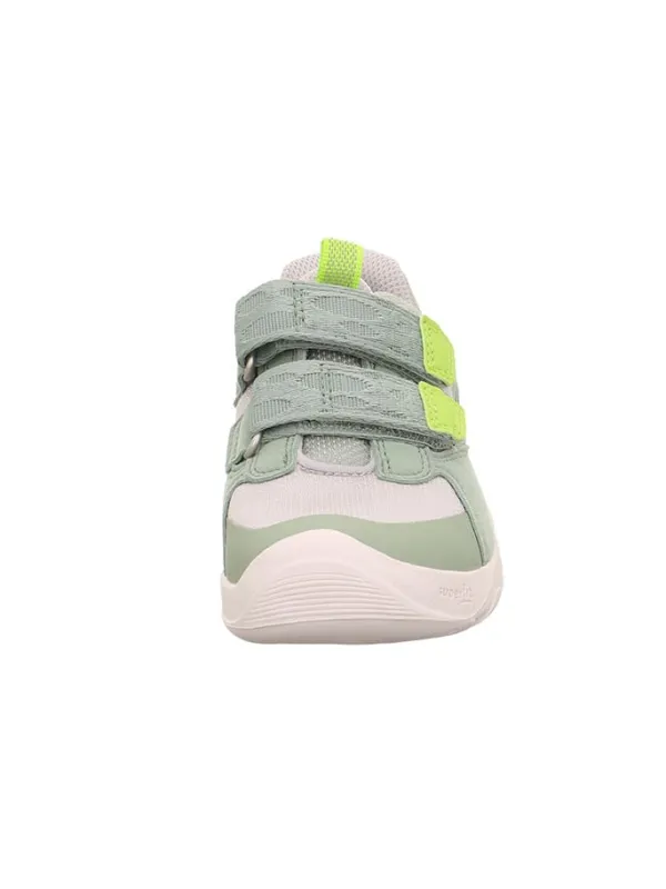 superfit Barfuß Leder-Sneakers "Trace" in Grün/ Weiß New