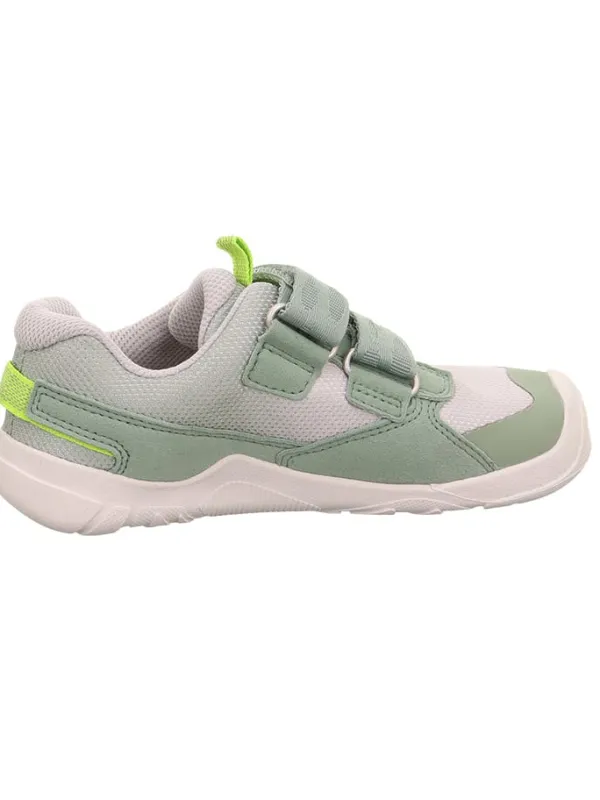 superfit Barfuß Leder-Sneakers "Trace" in Grün/ Weiß New