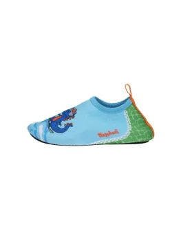 Playshoes Barfuß-Schuh Dino in Blau/Grün>Kinder Badeschuhe|Badeschuhe