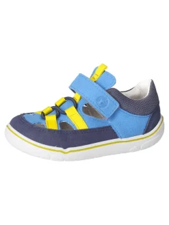 Ricosta Barfußschuhe in Blau/ Gelb>Kinder Sandalen·Halbsandalen